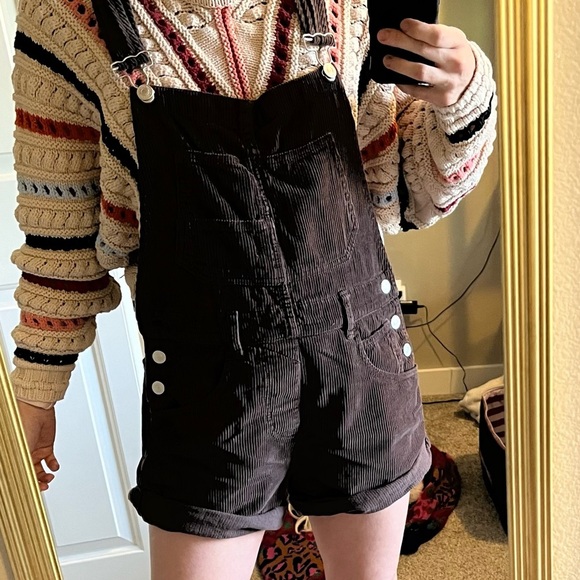 We the free free people Ziggy cord shortalls XS corduroy overalls shorts - Picture 6 of 6